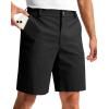 imageMens Golf Dress Shorts 7quot 9quot Stretch Casual Work Flat Front Shorts for Men with 3 Pockets Quick DryBlack