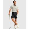 imageMens Golf Dress Shorts 7quot 9quot Stretch Casual Work Flat Front Shorts for Men with 3 Pockets Quick DryBlack