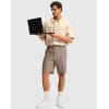 imageMens Golf Dress Shorts 7quot 9quot Stretch Casual Work Flat Front Shorts for Men with 3 Pockets Quick DryCarbon Dust