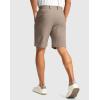 imageMens Golf Dress Shorts 7quot 9quot Stretch Casual Work Flat Front Shorts for Men with 3 Pockets Quick DryCarbon Dust