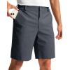 imageMens Golf Dress Shorts 7quot 9quot Stretch Casual Work Flat Front Shorts for Men with 3 Pockets Quick DryDark Grey
