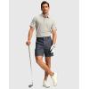 imageMens Golf Dress Shorts 7quot 9quot Stretch Casual Work Flat Front Shorts for Men with 3 Pockets Quick DryDark Grey