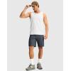 imageMens Golf Dress Shorts 7quot 9quot Stretch Casual Work Flat Front Shorts for Men with 3 Pockets Quick DryDark Grey