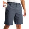 imageMens Golf Dress Shorts 7quot 9quot Stretch Casual Work Flat Front Shorts for Men with 3 Pockets Quick DryDusty Blue
