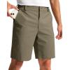 imageMens Golf Dress Shorts 7quot 9quot Stretch Casual Work Flat Front Shorts for Men with 3 Pockets Quick DryDusty Khaki