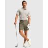 imageMens Golf Dress Shorts 7quot 9quot Stretch Casual Work Flat Front Shorts for Men with 3 Pockets Quick DryDusty Khaki