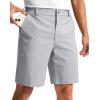 imageMens Golf Dress Shorts 7quot 9quot Stretch Casual Work Flat Front Shorts for Men with 3 Pockets Quick DryGull Gray
