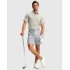 imageMens Golf Dress Shorts 7quot 9quot Stretch Casual Work Flat Front Shorts for Men with 3 Pockets Quick DryGull Gray