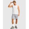 imageMens Golf Dress Shorts 7quot 9quot Stretch Casual Work Flat Front Shorts for Men with 3 Pockets Quick DryGull Gray
