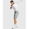imageMens Golf Dress Shorts 7quot 9quot Stretch Casual Work Flat Front Shorts for Men with 3 Pockets Quick DryLight Grey