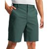 imageMens Golf Dress Shorts 7quot 9quot Stretch Casual Work Flat Front Shorts for Men with 3 Pockets Quick DrySpruce Green