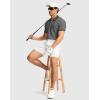 imageMens Golf Dress Shorts 7quot 9quot Stretch Casual Work Flat Front Shorts for Men with 3 Pockets Quick DryWhite