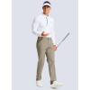 imageMens Golf Pants  30quot32quot34quot Slim Fit Stretch Lightweight Dress Pants for Men with Zipper Pockets Casual WorkCarbon Dust