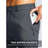 imageMens Golf Pants  30quot32quot34quot Slim Fit Stretch Lightweight Dress Pants for Men with Zipper Pockets Casual WorkDark Gray