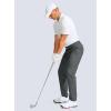 imageMens Golf Pants  30quot32quot34quot Slim Fit Stretch Lightweight Dress Pants for Men with Zipper Pockets Casual WorkDark Gray