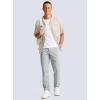 imageMens Golf Pants  30quot32quot34quot Slim Fit Stretch Lightweight Dress Pants for Men with Zipper Pockets Casual WorkHalo Grey
