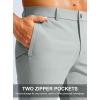 imageMens Golf Pants  30quot32quot34quot Slim Fit Stretch Lightweight Dress Pants for Men with Zipper Pockets Casual WorkHalo Grey