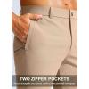 imageMens Golf Pants  30quot32quot34quot Slim Fit Stretch Lightweight Dress Pants for Men with Zipper Pockets Casual WorkLight Khaki