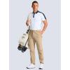 imageMens Golf Pants  30quot32quot34quot Slim Fit Stretch Lightweight Dress Pants for Men with Zipper Pockets Casual WorkLight Khaki