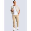 imageMens Golf Pants  30quot32quot34quot Slim Fit Stretch Lightweight Dress Pants for Men with Zipper Pockets Casual WorkLight Khaki