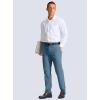 imageMens Golf Pants  30quot32quot34quot Slim Fit Stretch Lightweight Dress Pants for Men with Zipper Pockets Casual WorkSlate Blue