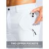 imageMens Golf Pants  30quot32quot34quot Slim Fit Stretch Lightweight Dress Pants for Men with Zipper Pockets Casual WorkWhite