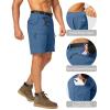 imageMens Hiking Cargo Shorts Stretch Quick Dry Outdoor Tactical Shorts for Men with Multi Pocket for Fishing CasualBlue