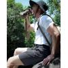 imageMens Hiking Cargo Shorts Stretch Quick Dry Outdoor Tactical Shorts for Men with Multi Pocket for Fishing CasualDark Gray
