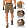 imageMens Hiking Cargo Shorts Stretch Quick Dry Outdoor Tactical Shorts for Men with Multi Pocket for Fishing CasualDark Khaki