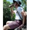 imageMens Hiking Cargo Shorts Stretch Quick Dry Outdoor Tactical Shorts for Men with Multi Pocket for Fishing CasualEggplant