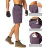 imageMens Hiking Cargo Shorts Stretch Quick Dry Outdoor Tactical Shorts for Men with Multi Pocket for Fishing CasualEggplant
