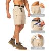imageMens Hiking Cargo Shorts Stretch Quick Dry Outdoor Tactical Shorts for Men with Multi Pocket for Fishing CasualKhaki