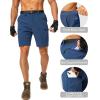 imageMens Hiking Cargo Shorts Stretch Quick Dry Outdoor Tactical Shorts for Men with Multi Pocket for Fishing CasualLyons Blue