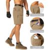 imageMens Hiking Cargo Shorts Stretch Quick Dry Outdoor Tactical Shorts for Men with Multi Pocket for Fishing CasualMud