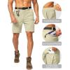imageMens Hiking Cargo Shorts Stretch Quick Dry Outdoor Tactical Shorts for Men with Multi Pocket for Fishing CasualSage