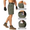 imageMens Hiking Cargo Shorts Stretch Quick Dry Outdoor Tactical Shorts for Men with Multi Pocket for Fishing CasualSlate Green