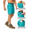 imageMens Hiking Cargo Shorts Stretch Quick Dry Outdoor Tactical Shorts for Men with Multi Pocket for Fishing CasualTurquoise