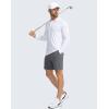 imageMens Polo Shirt Long Sleeve Golf Shirts Lightweight UPF 50 Sun Protection Cool Shirts for Men Work Fishing OutdoorAwhite