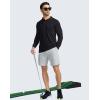 imageMens Polo Shirt Long Sleeve Golf Shirts Lightweight UPF 50 Sun Protection Cool Shirts for Men Work Fishing OutdoorBlack