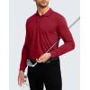 imageMens Polo Shirt Long Sleeve Golf Shirts Lightweight UPF 50 Sun Protection Cool Shirts for Men Work Fishing OutdoorChili Pepper