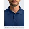 imageMens Polo Shirt Long Sleeve Golf Shirts Lightweight UPF 50 Sun Protection Cool Shirts for Men Work Fishing OutdoorDark Blue