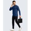 imageMens Polo Shirt Long Sleeve Golf Shirts Lightweight UPF 50 Sun Protection Cool Shirts for Men Work Fishing OutdoorDark Blue
