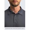 imageMens Polo Shirt Long Sleeve Golf Shirts Lightweight UPF 50 Sun Protection Cool Shirts for Men Work Fishing OutdoorDark Grey