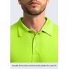 imageMens Polo Shirt Long Sleeve Golf Shirts Lightweight UPF 50 Sun Protection Cool Shirts for Men Work Fishing OutdoorFluorescent Green