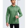 imageMens Polo Shirt Long Sleeve Golf Shirts Lightweight UPF 50 Sun Protection Cool Shirts for Men Work Fishing OutdoorGreen