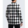 imageMens Polo Shirt Long Sleeve Golf Shirts Lightweight UPF 50 Sun Protection Cool Shirts for Men Work Fishing OutdoorGrey Argyle