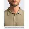 imageMens Polo Shirt Long Sleeve Golf Shirts Lightweight UPF 50 Sun Protection Cool Shirts for Men Work Fishing OutdoorKhaki