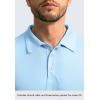 imageMens Polo Shirt Long Sleeve Golf Shirts Lightweight UPF 50 Sun Protection Cool Shirts for Men Work Fishing OutdoorLight Blue