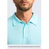 imageMens Polo Shirt Long Sleeve Golf Shirts Lightweight UPF 50 Sun Protection Cool Shirts for Men Work Fishing OutdoorLight Green