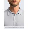 imageMens Polo Shirt Long Sleeve Golf Shirts Lightweight UPF 50 Sun Protection Cool Shirts for Men Work Fishing OutdoorLight Grey